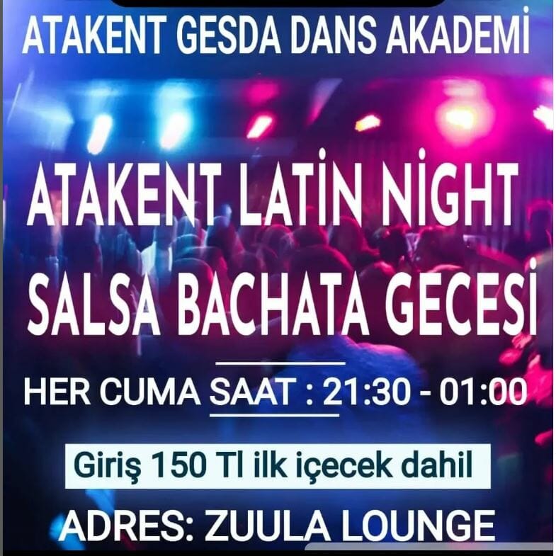 Dans Partnerim - Bachata dans gecesi için bir poster.