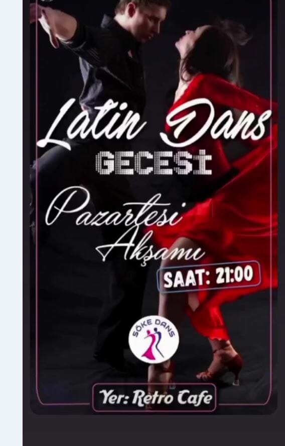 Dans Partnerim - Salsa ve bachata dansçıları için bir poster.